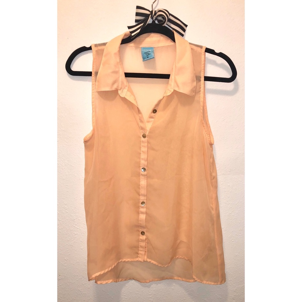 Orange Sheer Sleeveless Tunic (3 for $10)